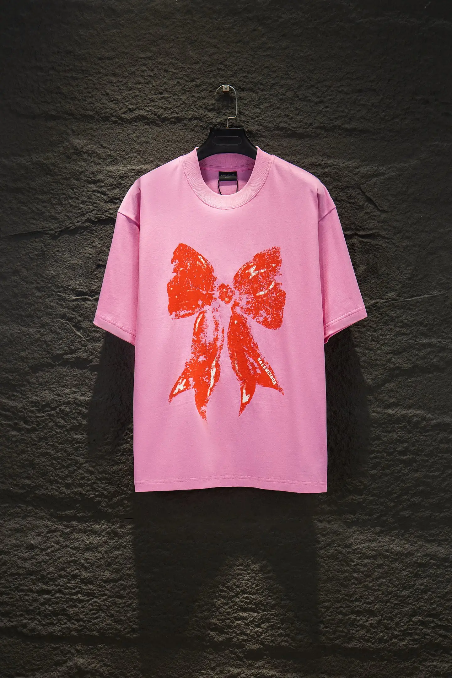 Oversized Bow Print Cotton T-Shirt D11914978