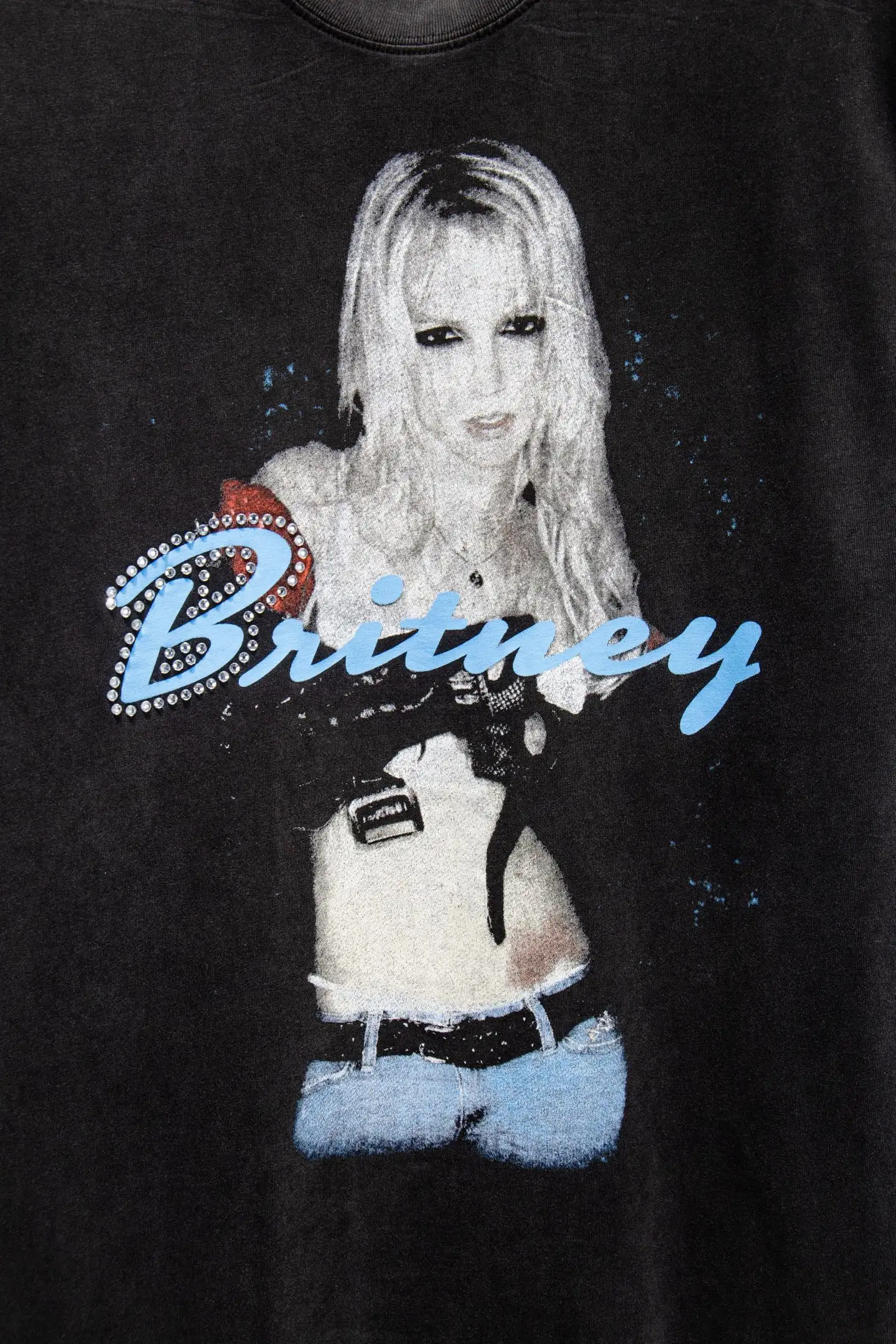 Oversized Rhinestone Graphic T-Shirt D12914967 — view 4