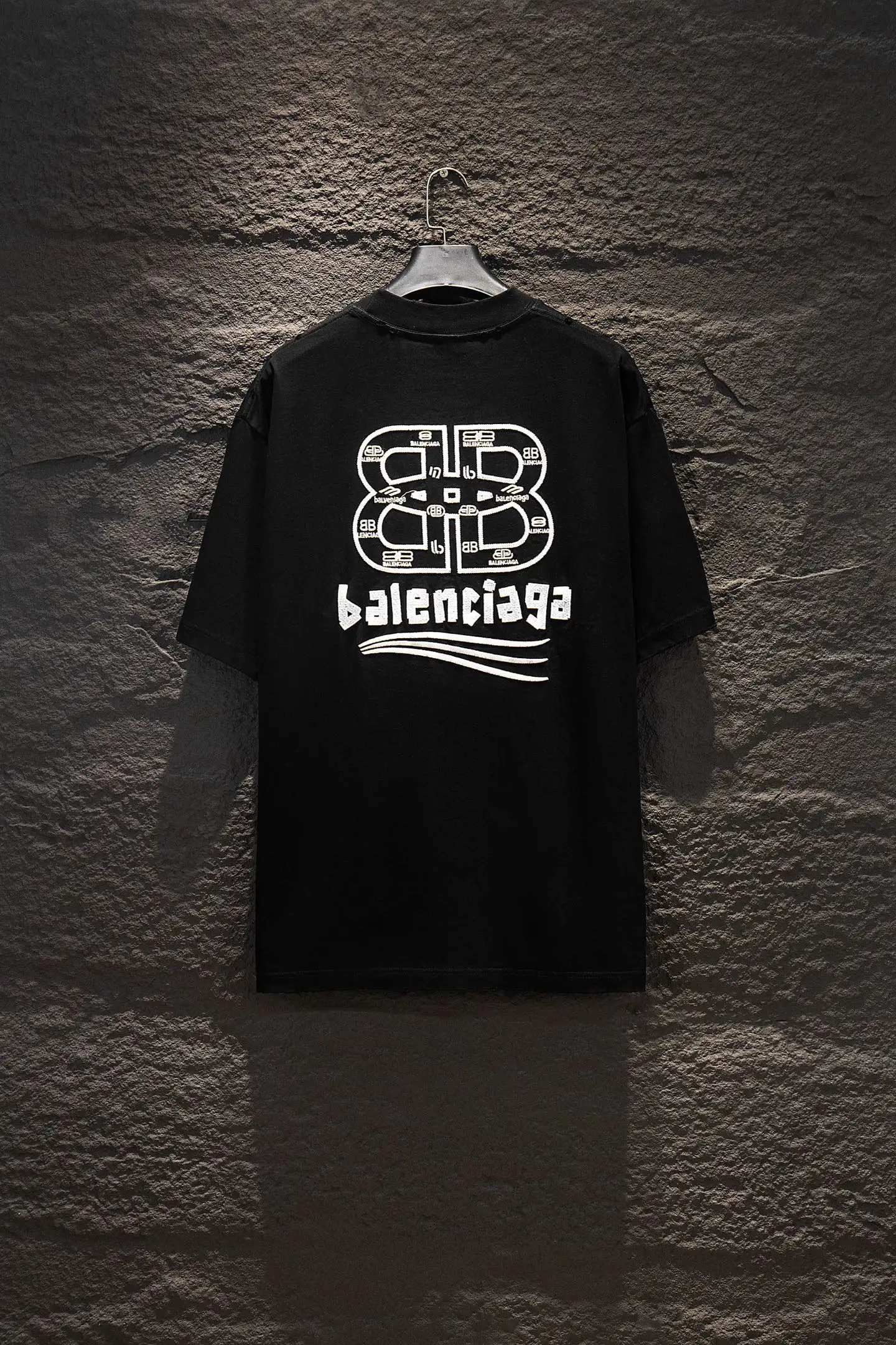 Oversized Distressed Logo-Embroidered T-Shirt D14514966 — view 2
