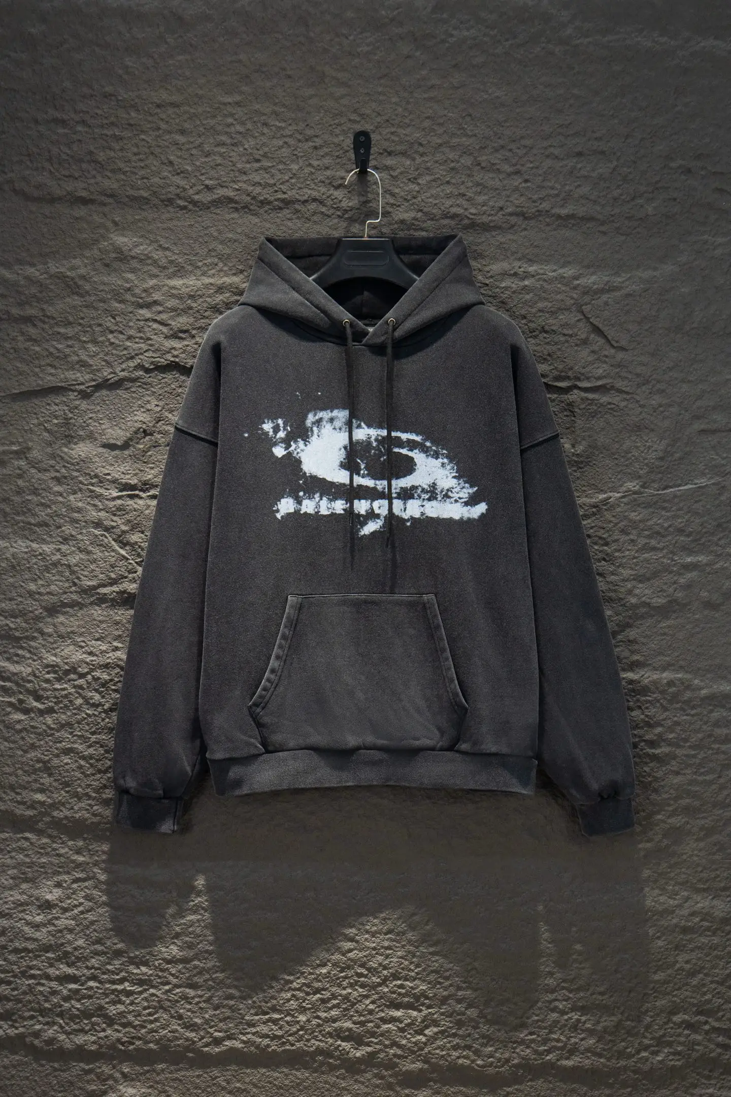 Logo-Print Distressed Cotton-Jersey Hoodie D20522912