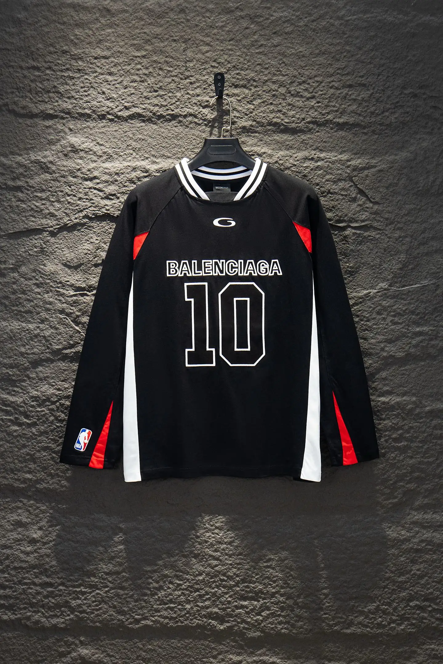 Oversized Paneled Jersey Long-Sleeve T-Shirt D17522952