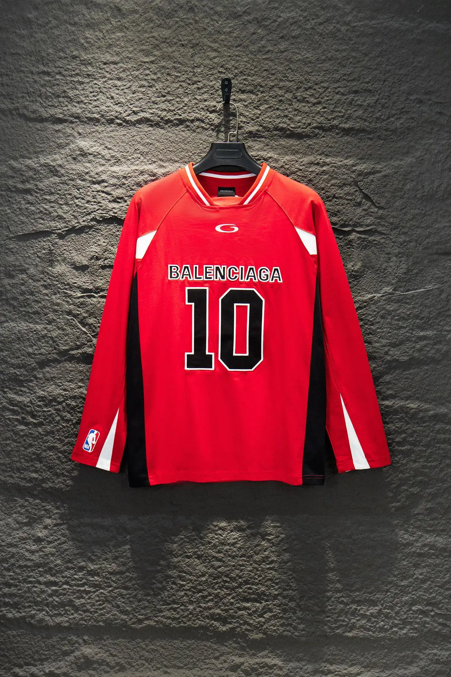Oversized Paneled Jersey Long-Sleeve T-Shirt D17522953