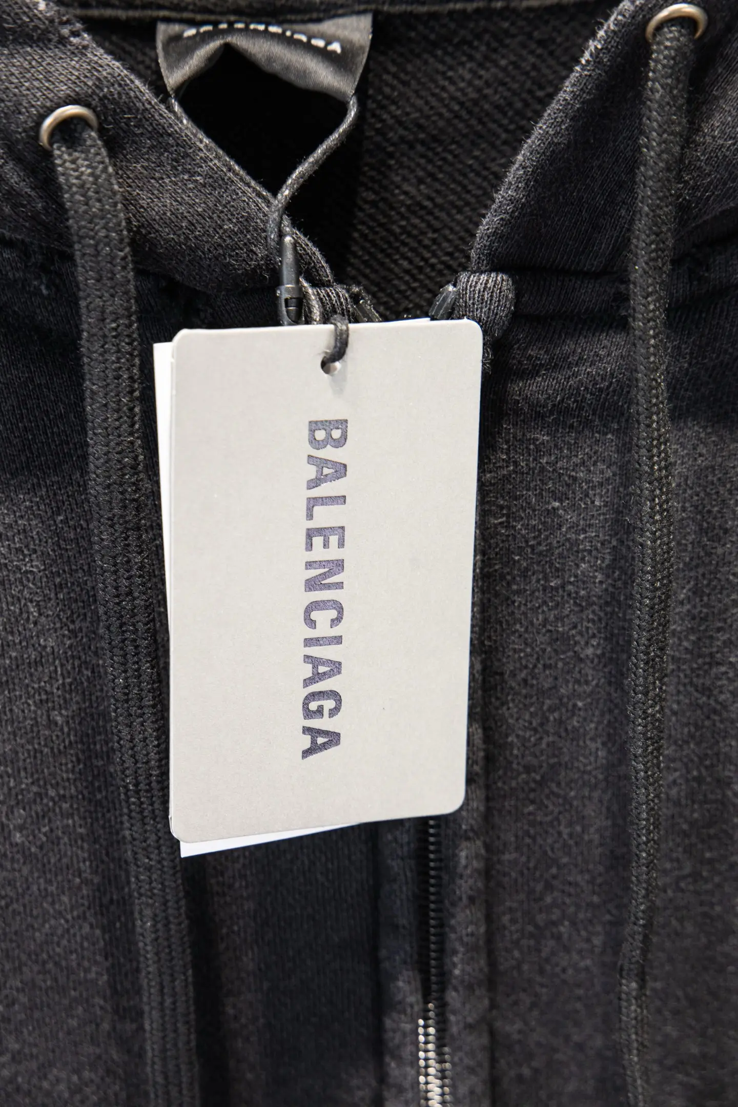 Tape Logo Distressed Zip-Up Hoodie D22922915 — view 12