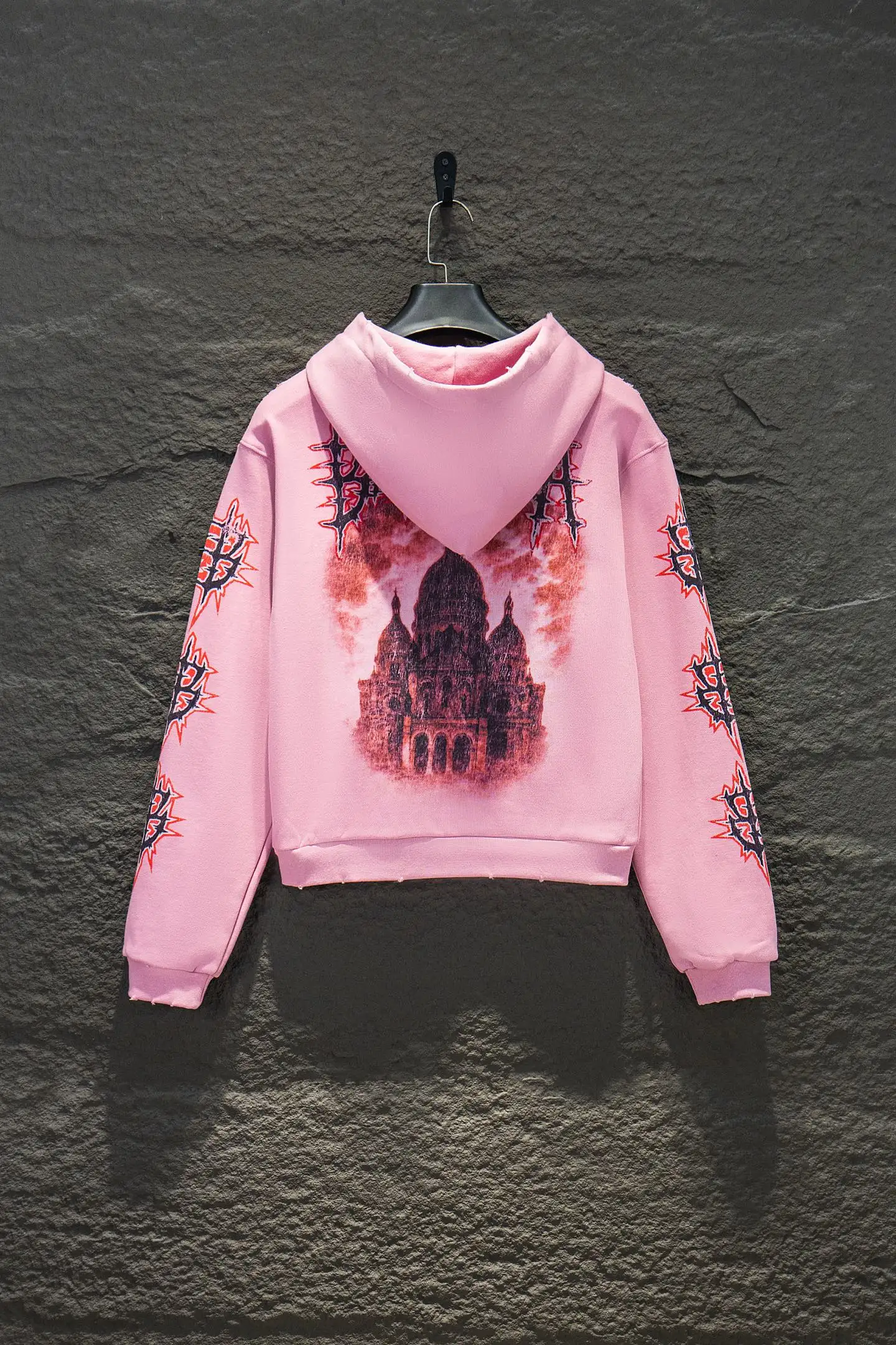 Distressed Graphic Zip-Up Hoodie D22522903 — view 2