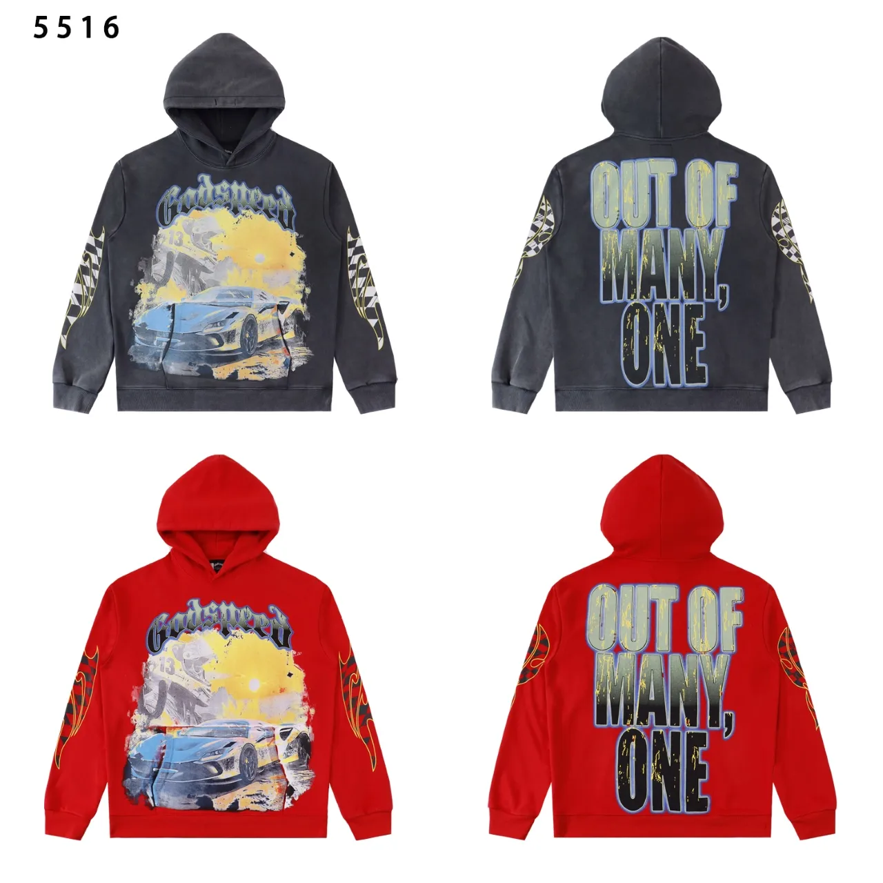 Godspeed Racing Graphic Washed Hoodie D12811882