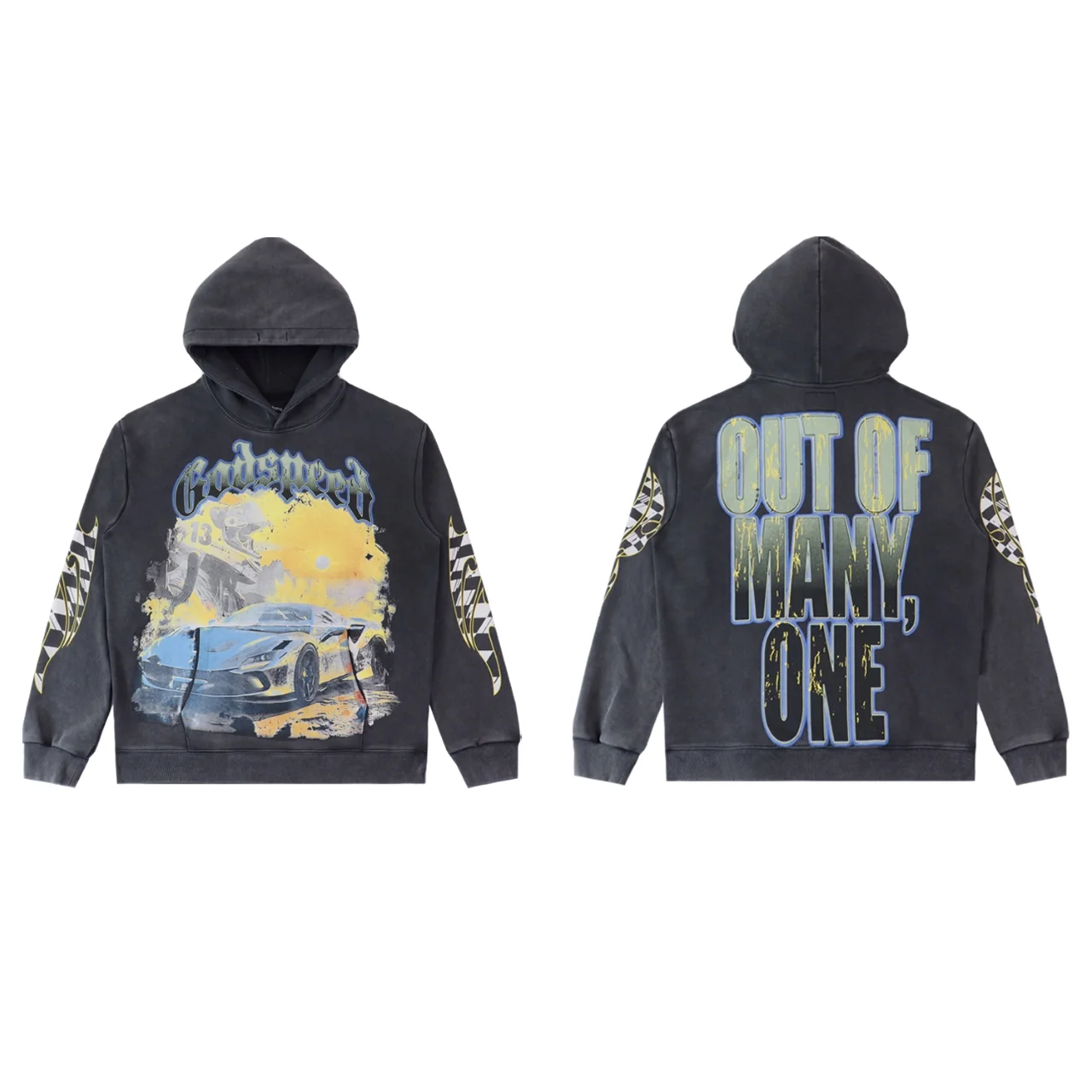 Godspeed Racing Graphic Washed Hoodie D12811882 — view 2