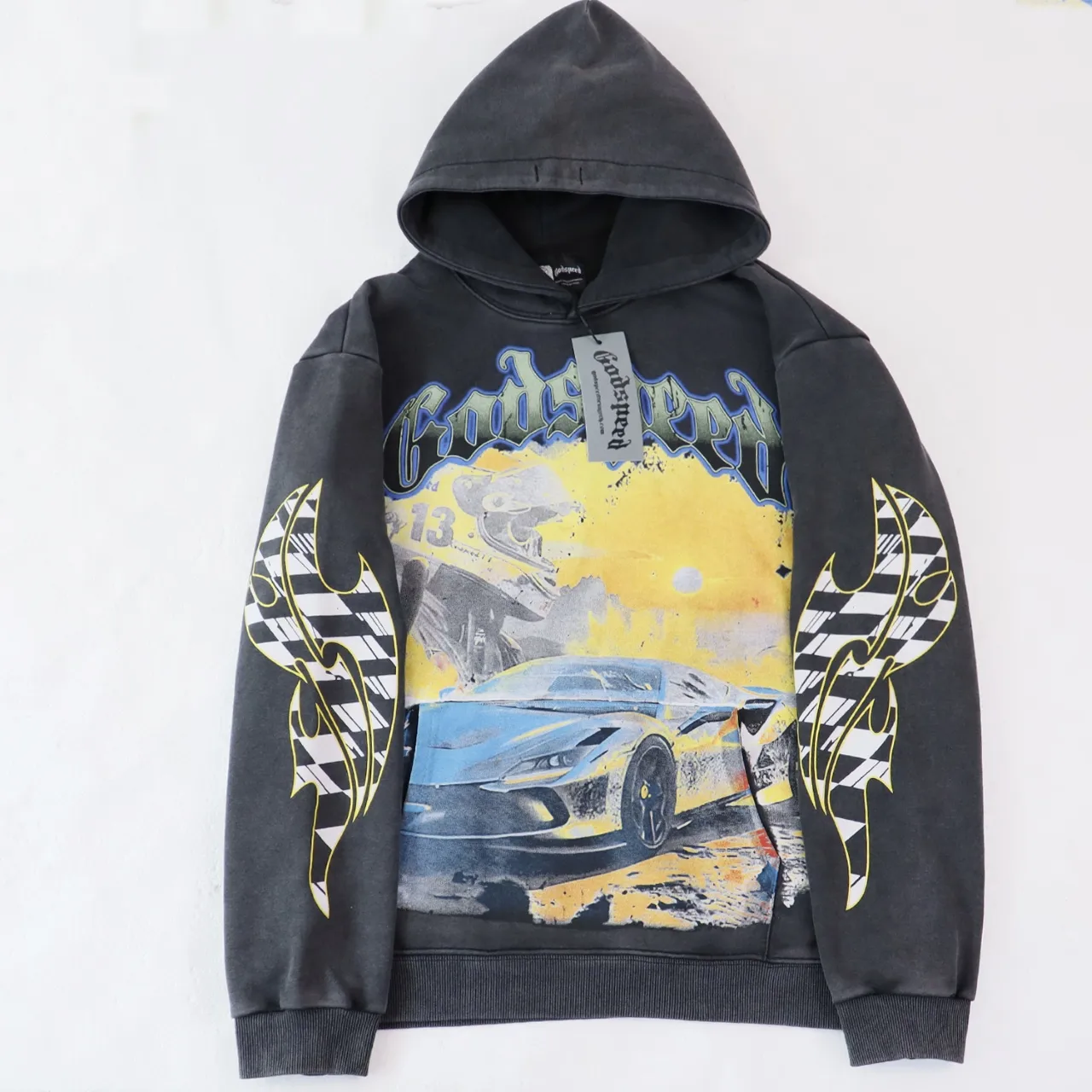 Godspeed Racing Graphic Washed Hoodie D12811882 — view 3