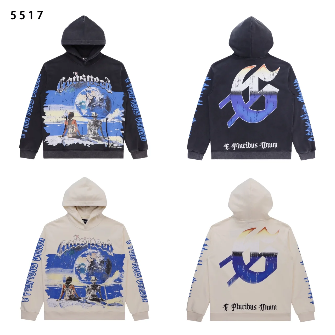 Godspeed Graphic Print Cotton-Terry Hoodie D12811881
