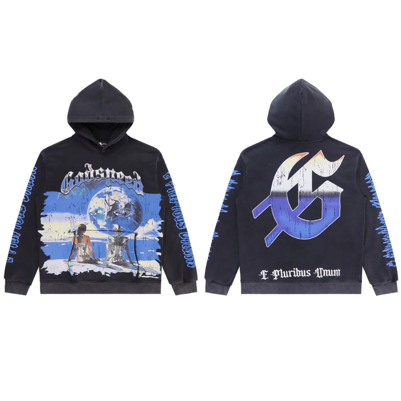 Godspeed Graphic Print Cotton-Terry Hoodie D12811881 — view 2