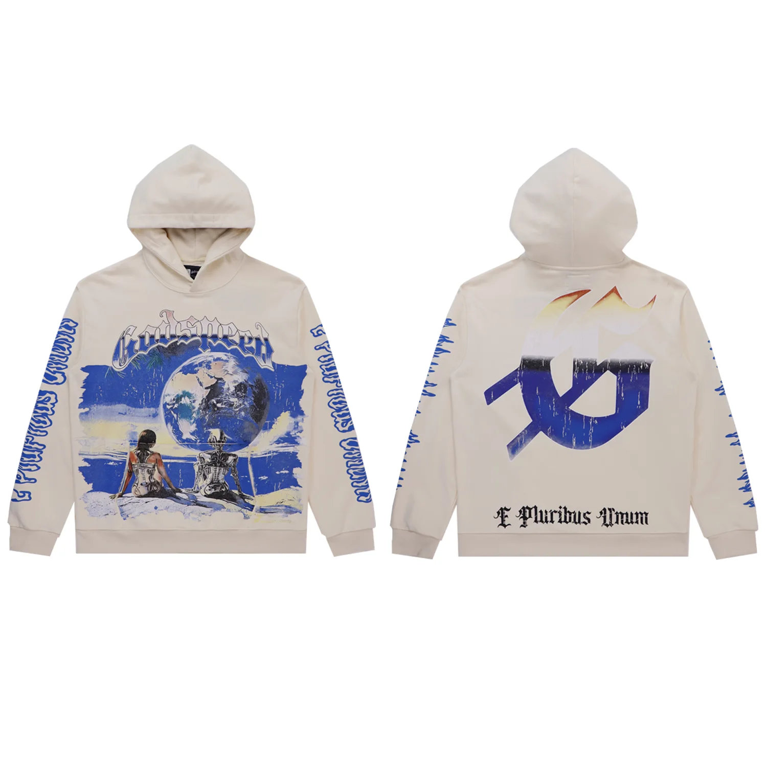 Godspeed Graphic Print Cotton-Terry Hoodie D12811881 — view 3