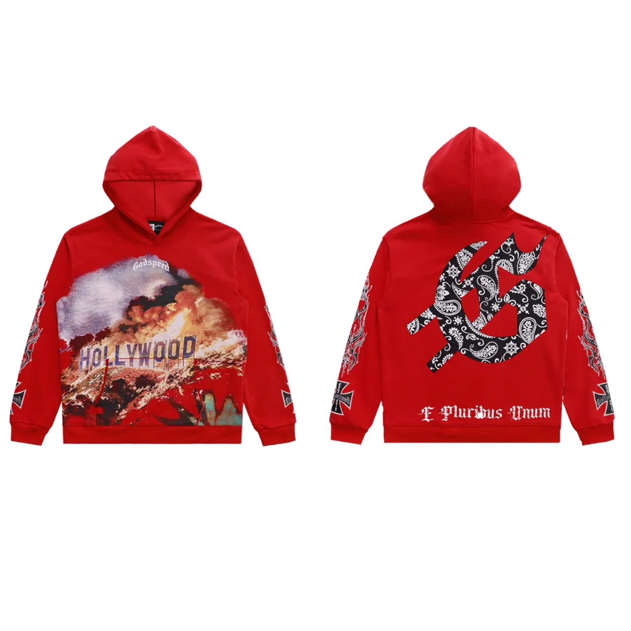 Hollywood Hills Graphic Print Hoodie D12811880 — view 2
