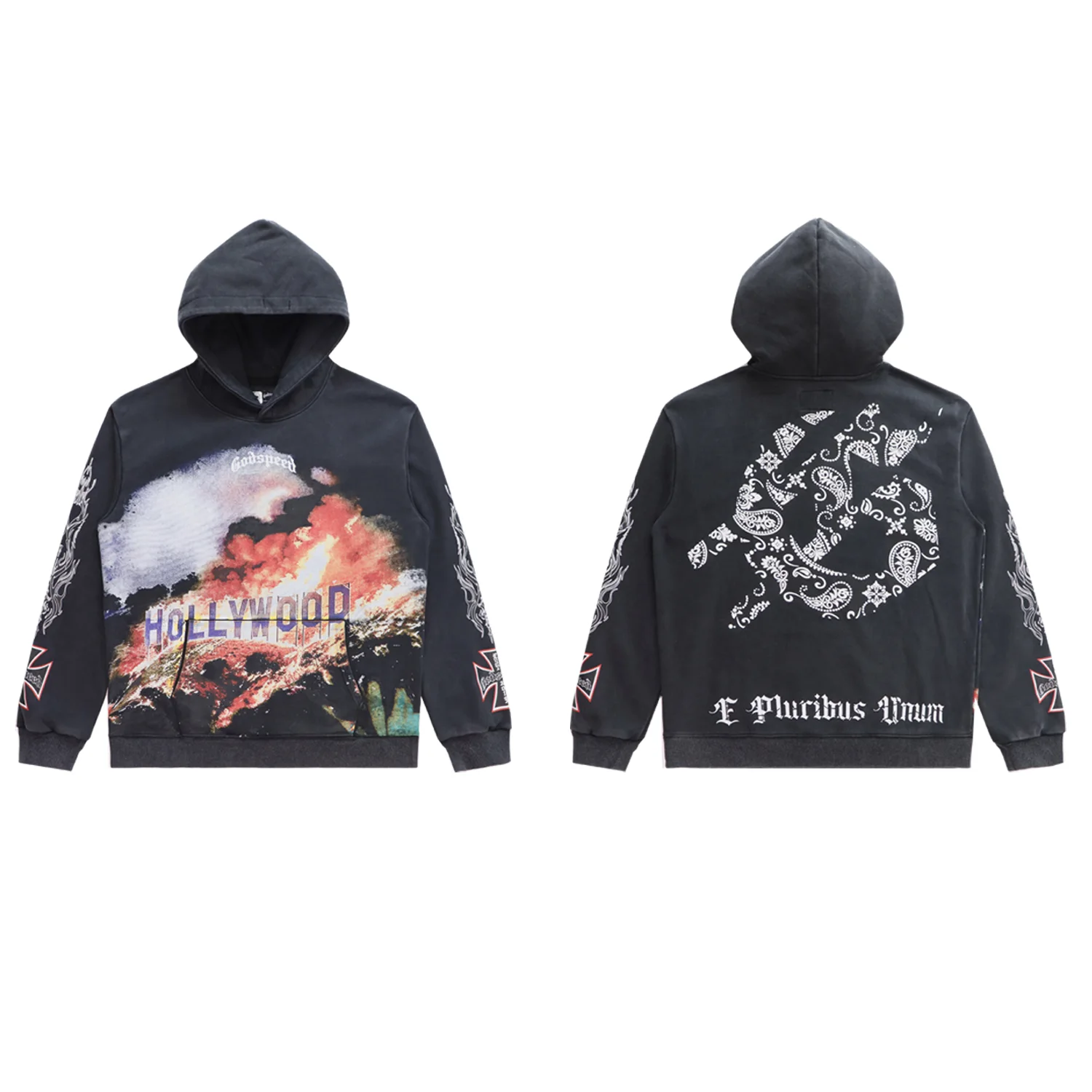 Hollywood Hills Graphic Print Hoodie D12811880 — view 3