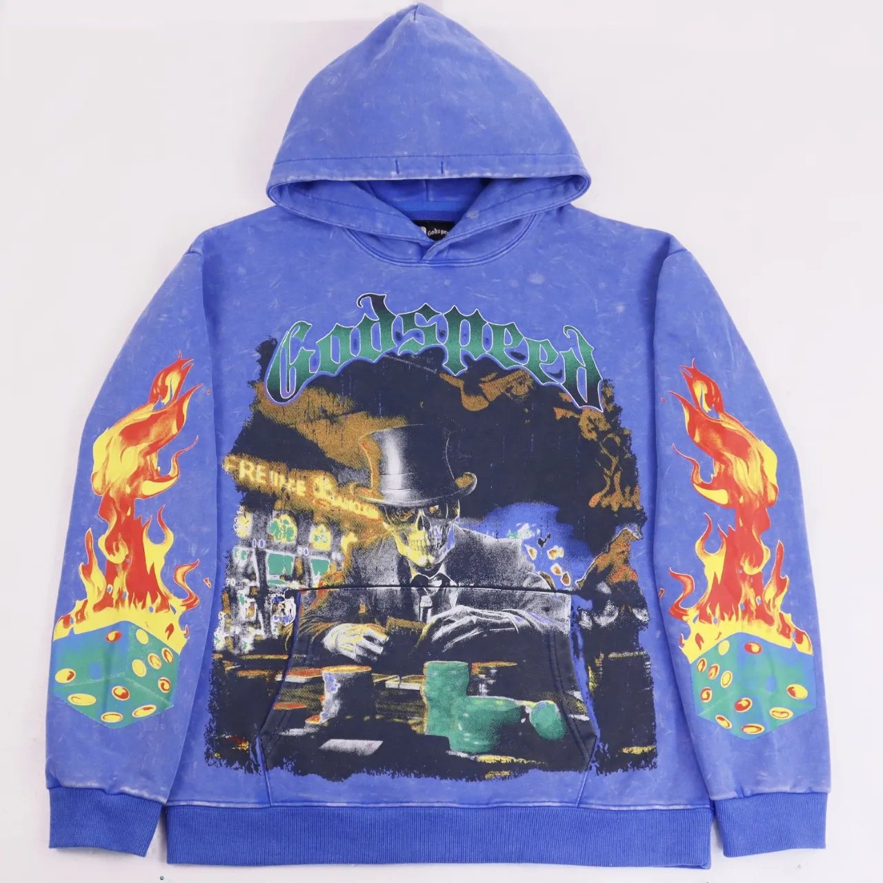 Godspeed Graphic Print Washed Cotton Hoodie D12811861 — view 4