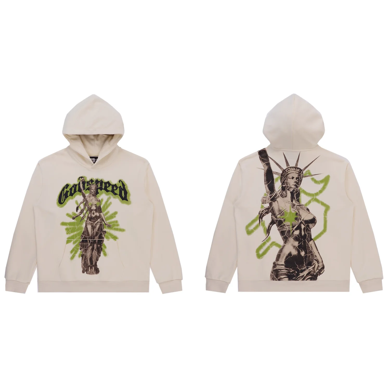 Godspeed Graphic Print Washed Cotton Hoodie D12811860 — view 2