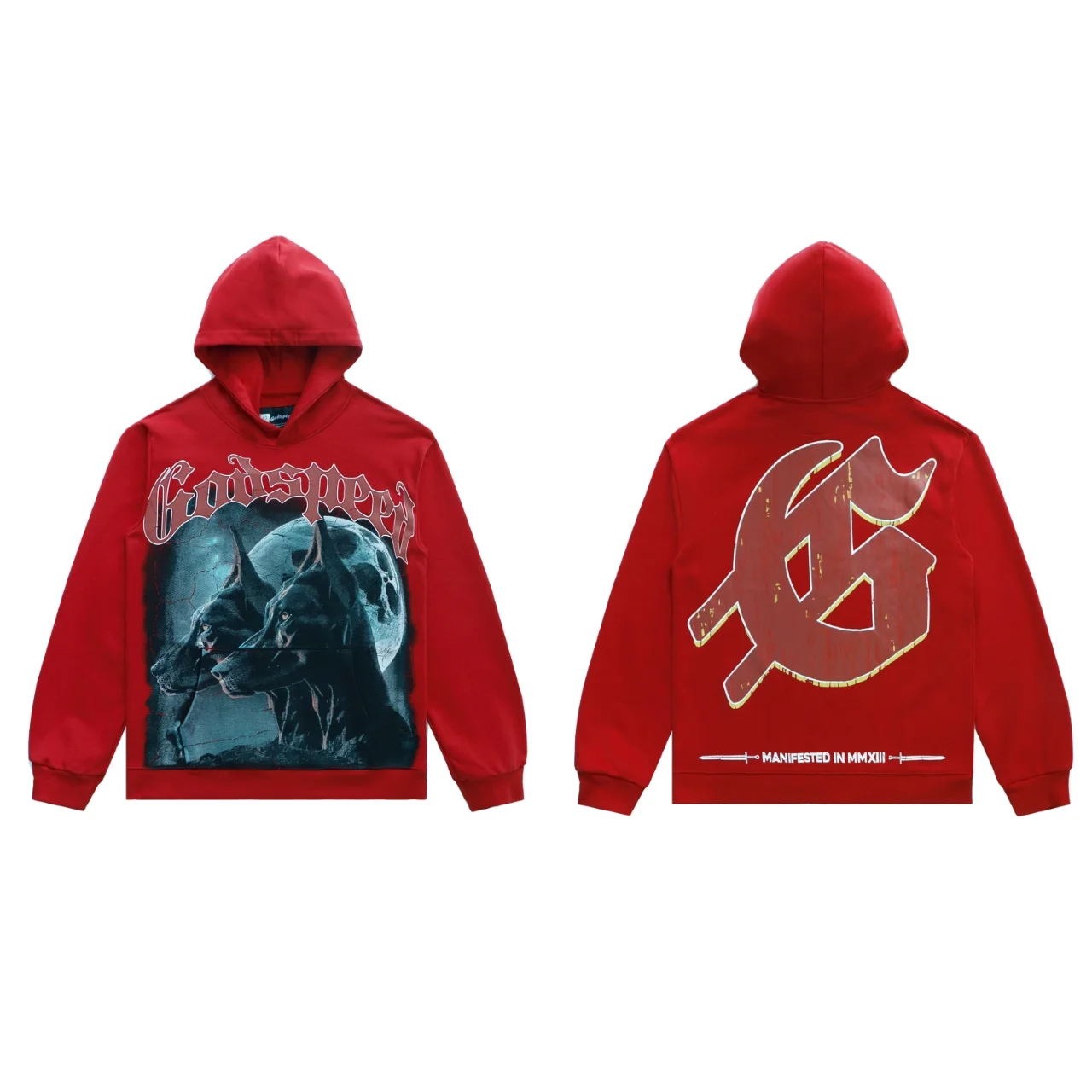 Godspeed Graphic Print Washed Hoodie D12811879 — view 2