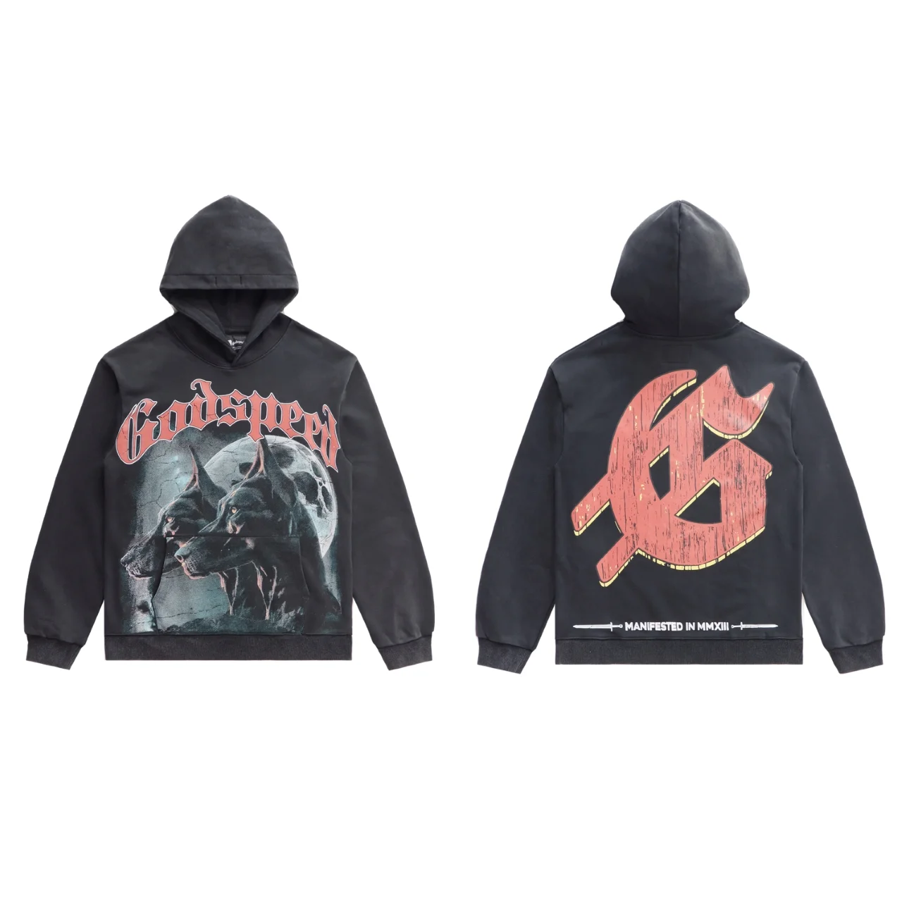 Godspeed Graphic Print Washed Hoodie D12811879 — view 3