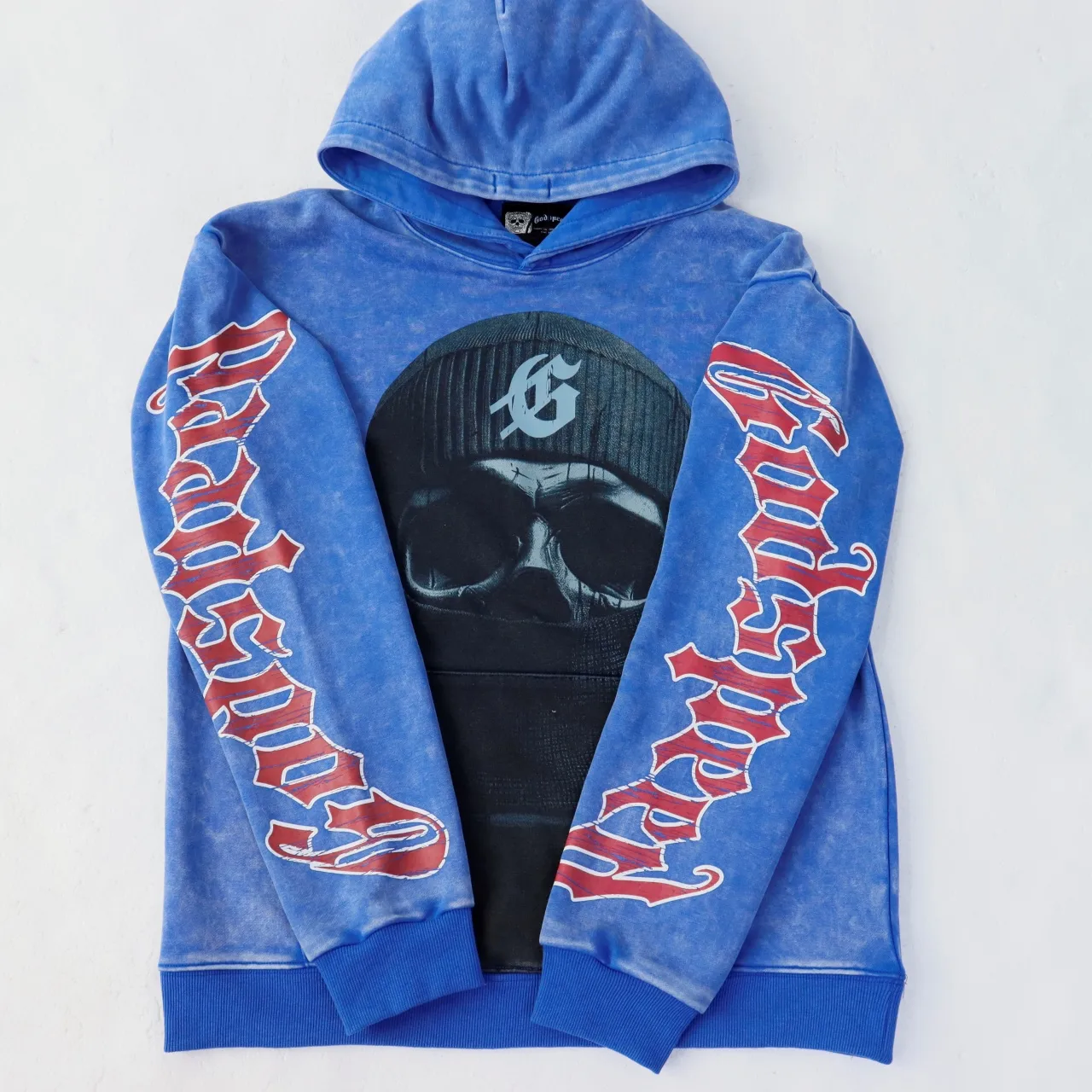 Graphic Print Washed Cotton Hoodie D12811838 — view 4