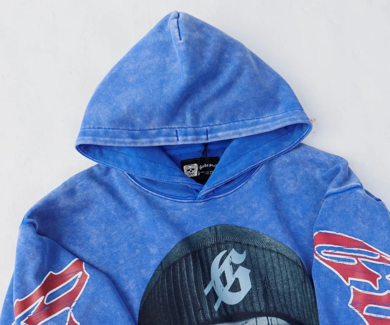 Graphic Print Washed Cotton Hoodie D12811838 — view 5