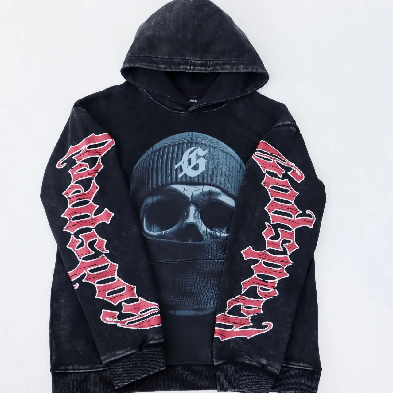 Graphic Print Washed Cotton Hoodie D12811838 — view 6