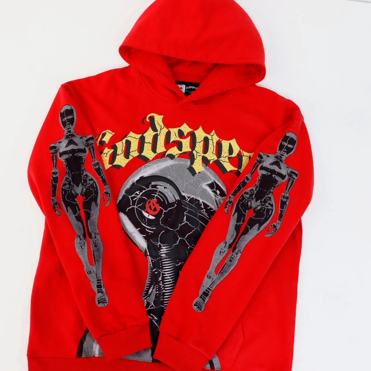 Godspeed Graphic Print Washed Cotton Hoodie D12811806 — view 5