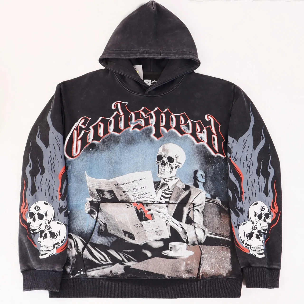 Godspeed Graphic Print Washed Hoodie D12811839 — view 5