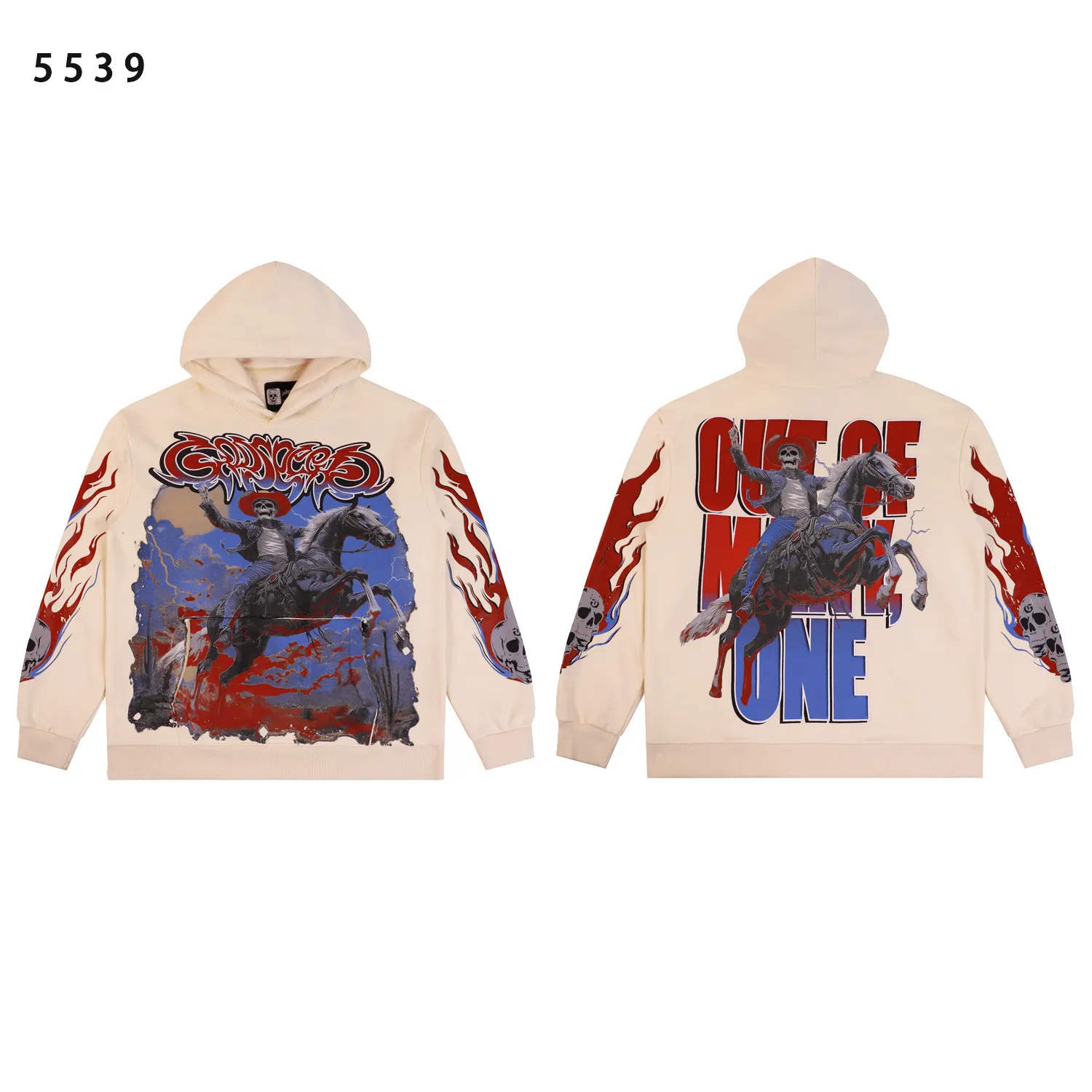 Godspeed Graphic Print Washed Hoodie D12811841