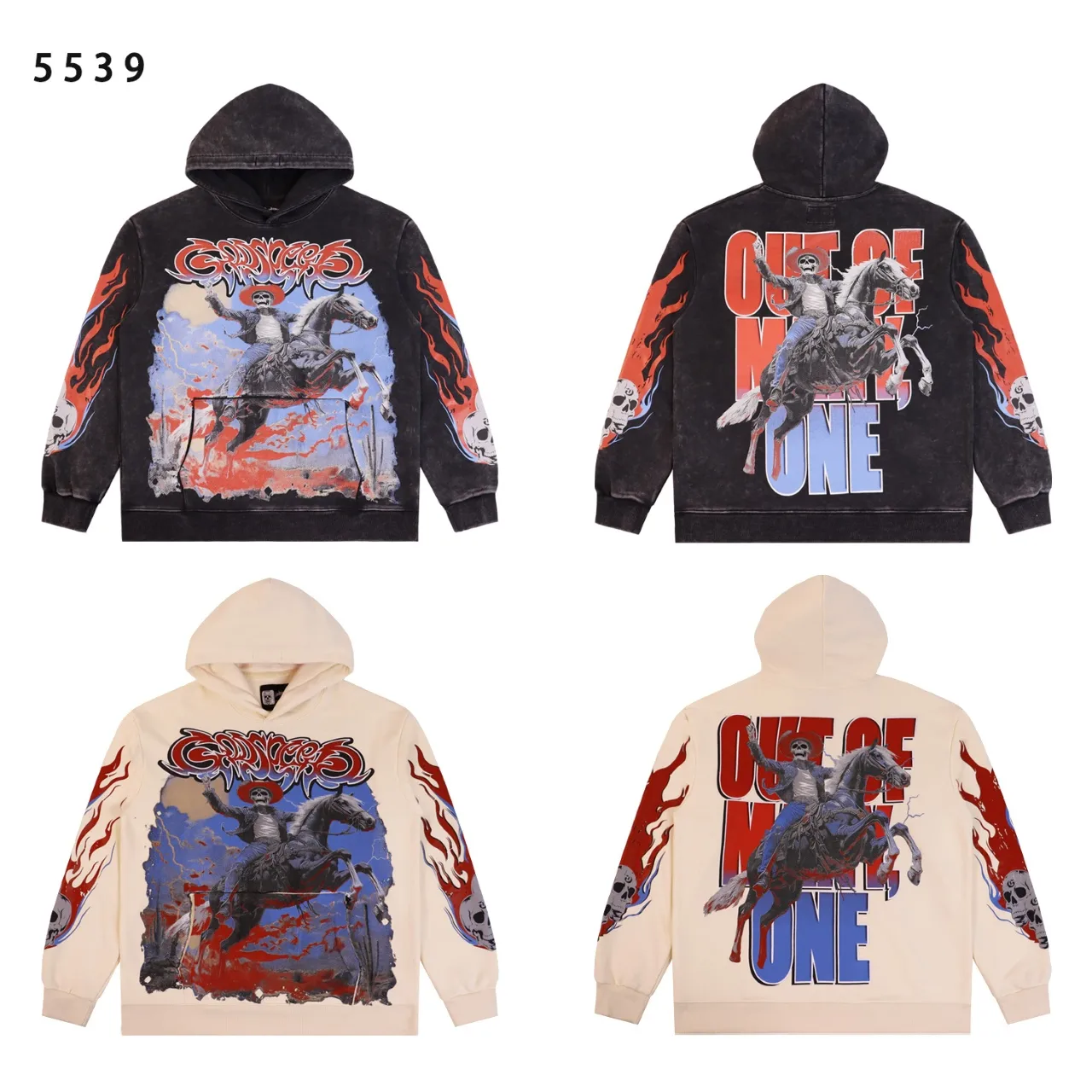Godspeed Graphic Print Washed Hoodie D12811841 — view 3
