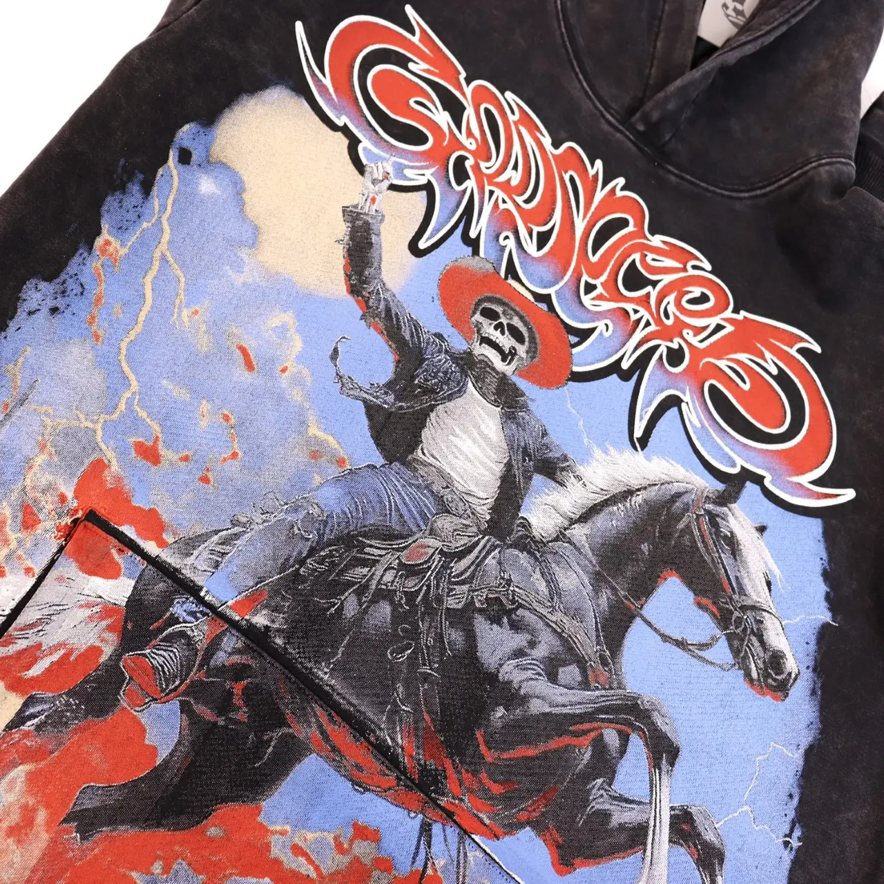Godspeed Graphic Print Washed Hoodie D12811841 — view 5
