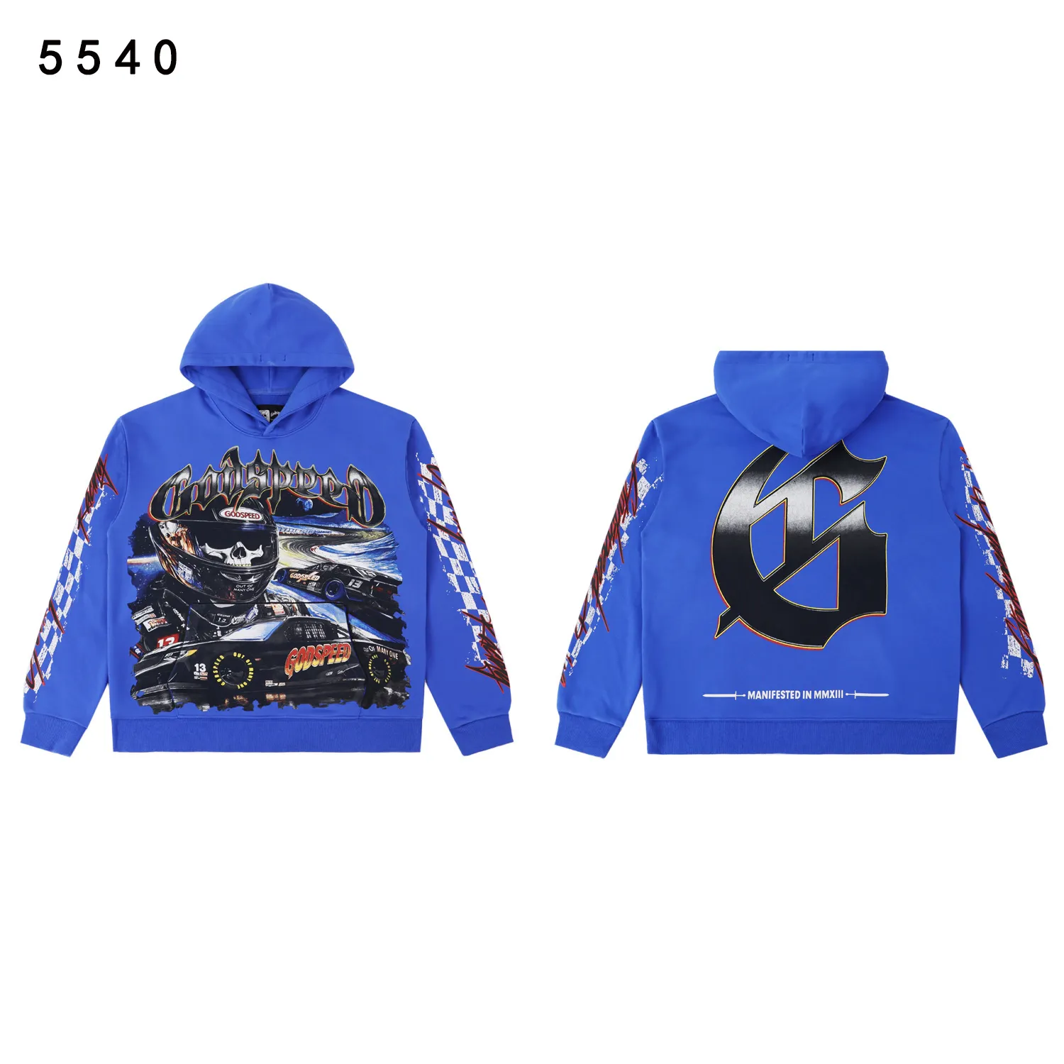 Godspeed Graphic Print Washed Cotton Hoodie D12811813 — view 3