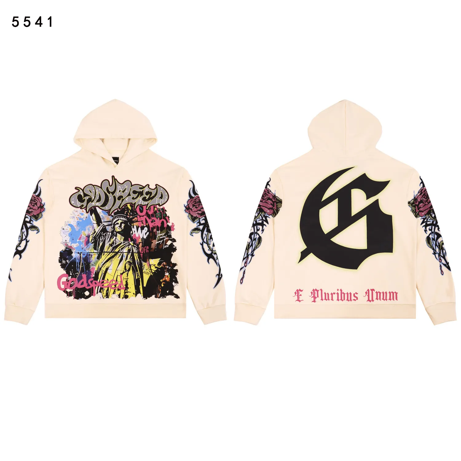 Godspeed Graphic Print Washed Hoodie D12811842 — view 2