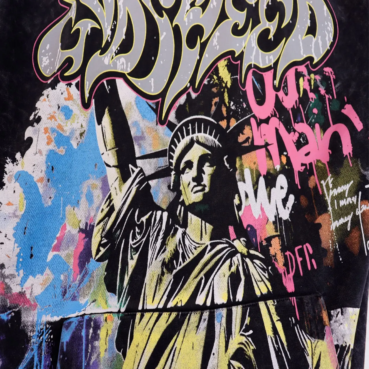 Godspeed Graphic Print Washed Hoodie D12811842 — view 4
