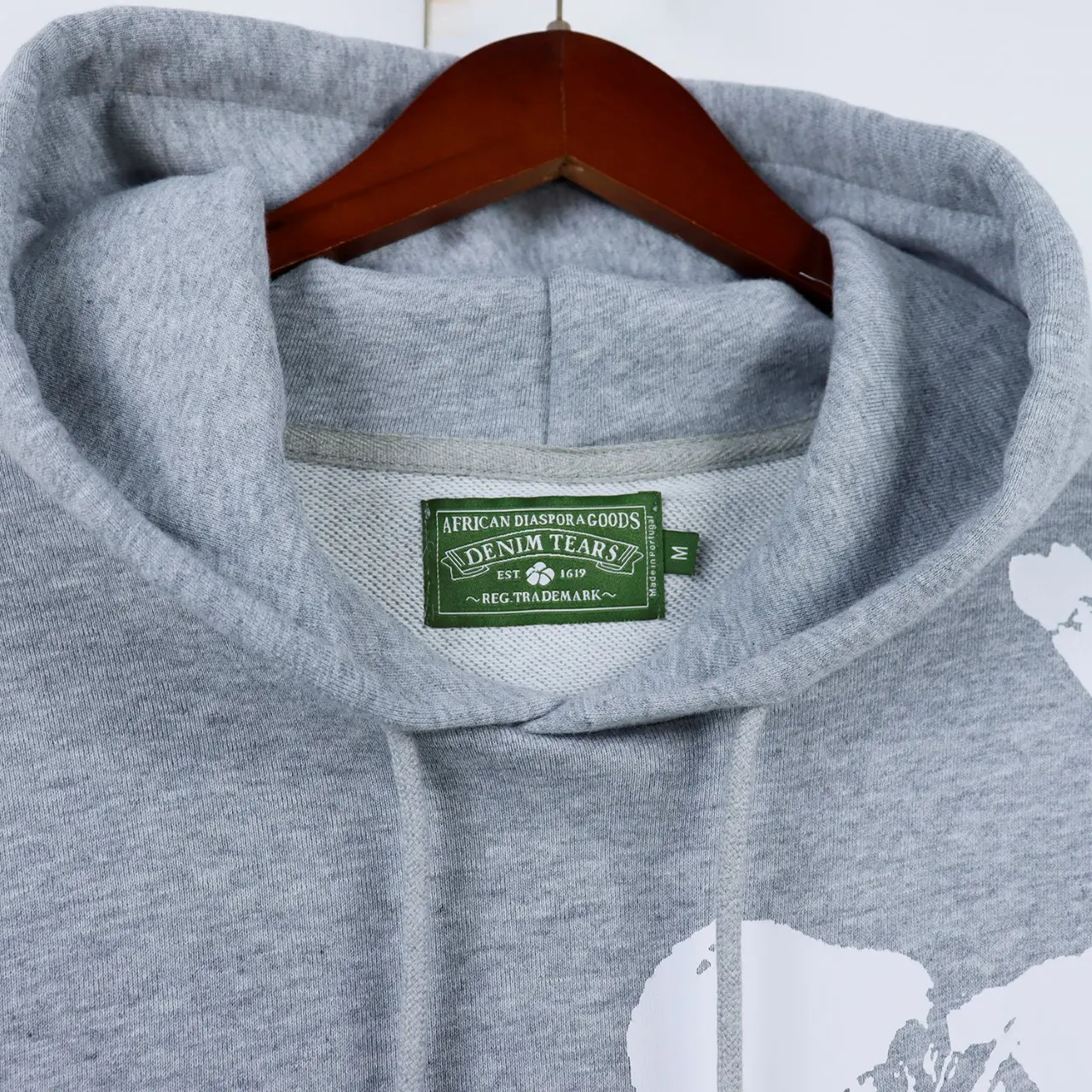 Cotton Wreath Print Fleece Hoodie D11011800 — view 5