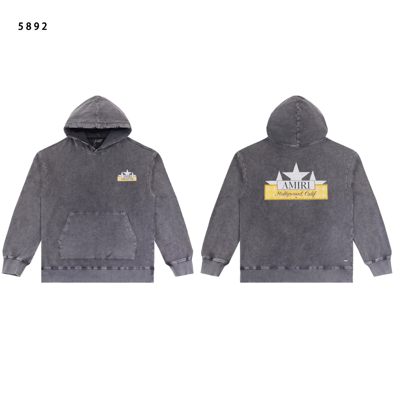 Crystal Star Logo Acid-Wash Hoodie D13511873