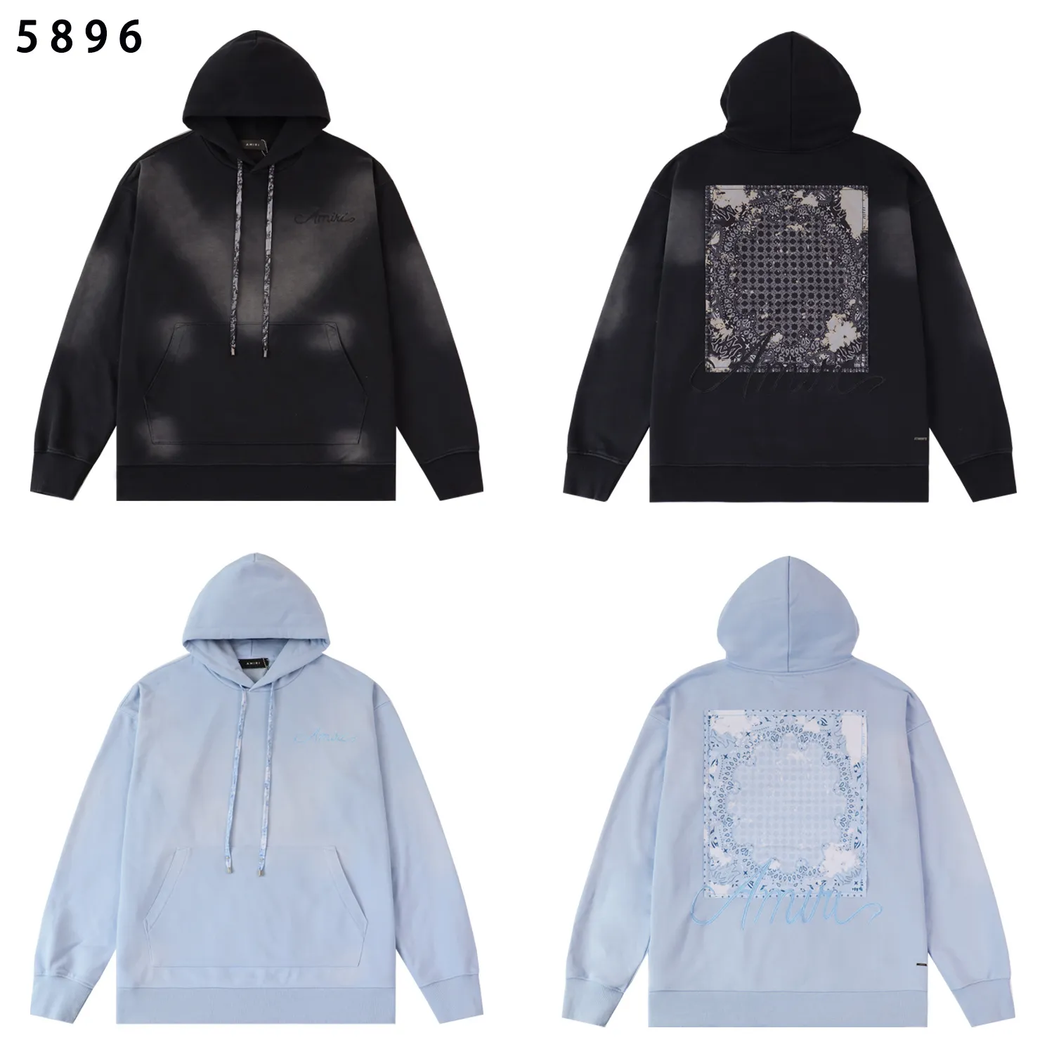 Bandana Graphic Print Cotton-Jersey Hoodie D13511803