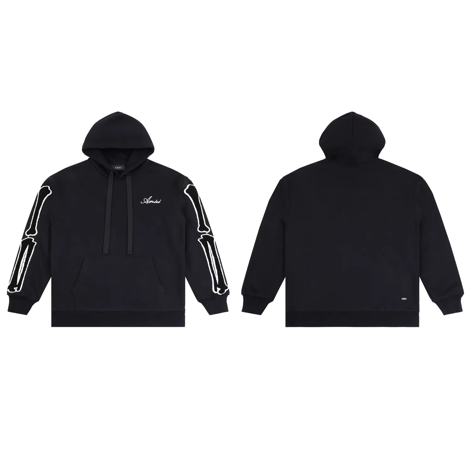 Skeleton Appliqué Oversized Cotton-Terry Hoodie D12811864 — view 2