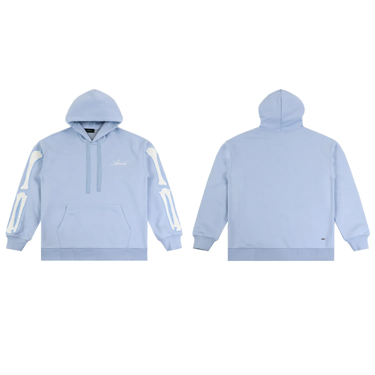 Skeleton Appliqué Oversized Cotton-Terry Hoodie D12811864 — view 3