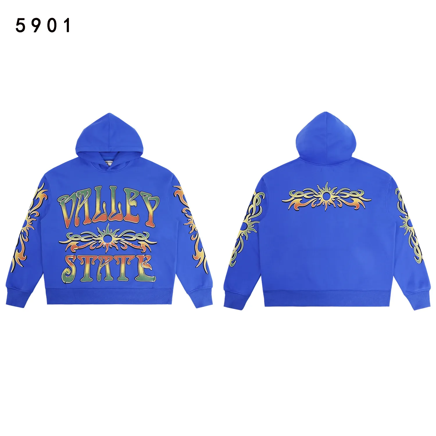 Valley State Graphic Print Washed Hoodie D13511870 — view 2