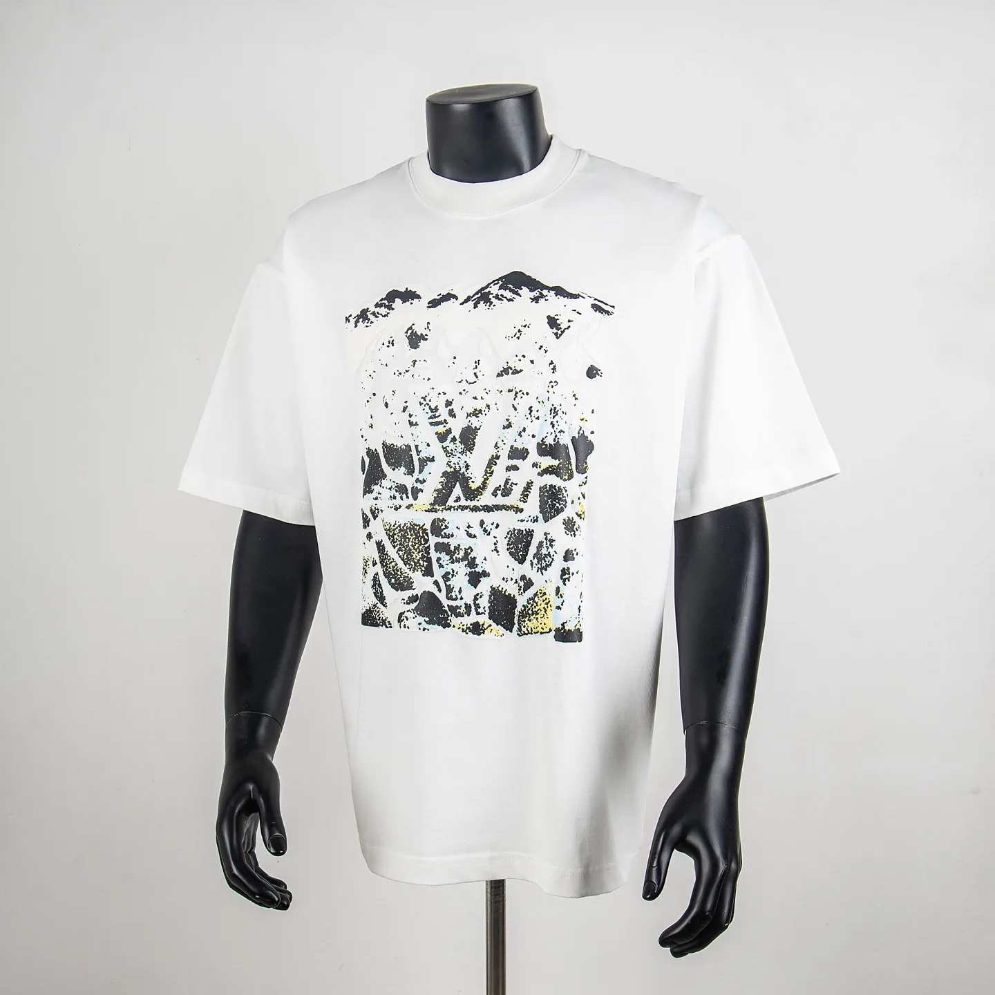 Mountain Logo Puff-Print Cotton T-Shirt D11915049