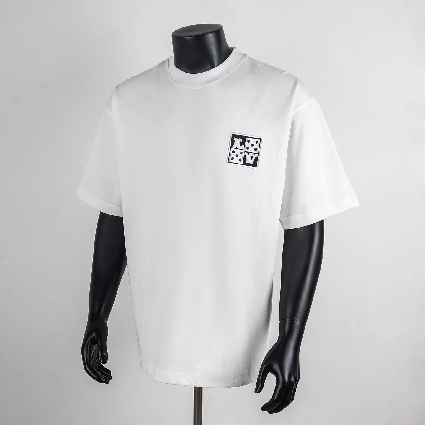 Dice Logo Embroidered Cotton T-Shirt D12515046