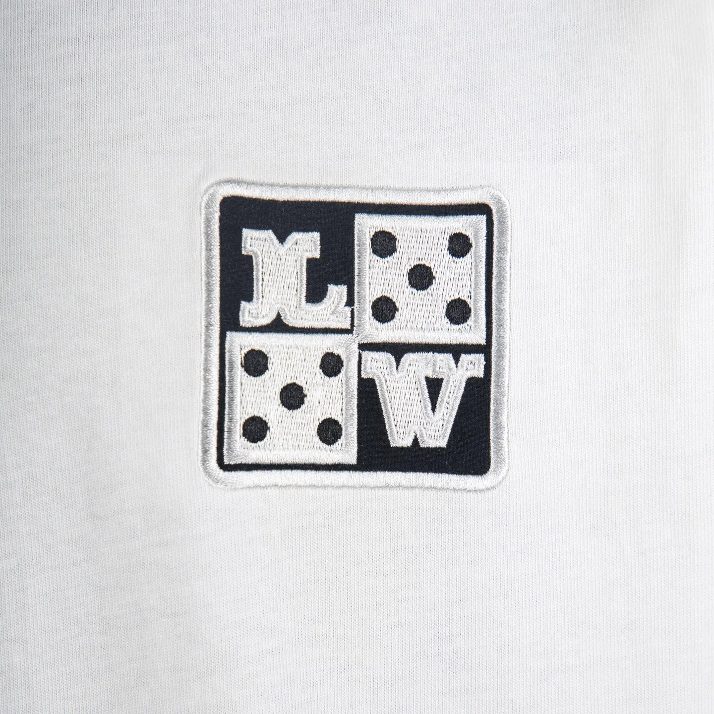 Dice Logo Embroidered Cotton T-Shirt D12515046 — view 4