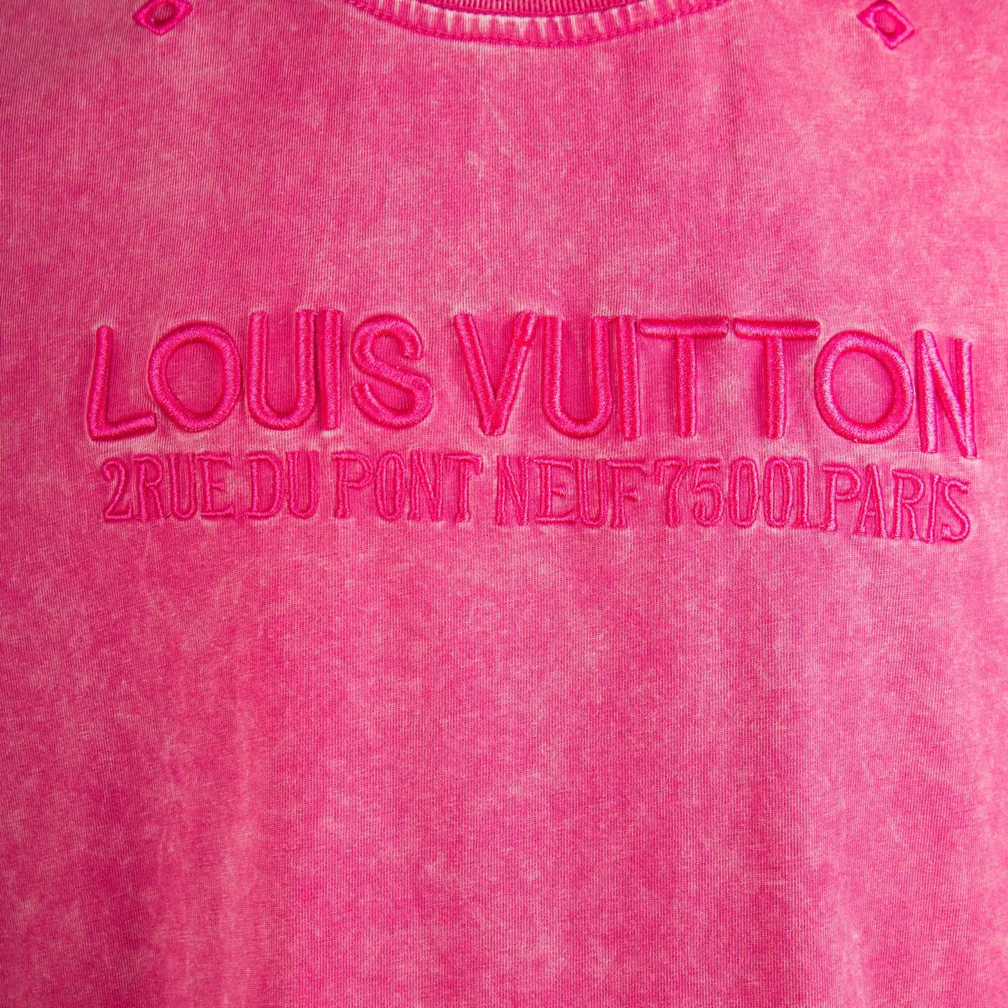 Acid-Wash Embroidered Logo T-Shirt D11915043 — view 5