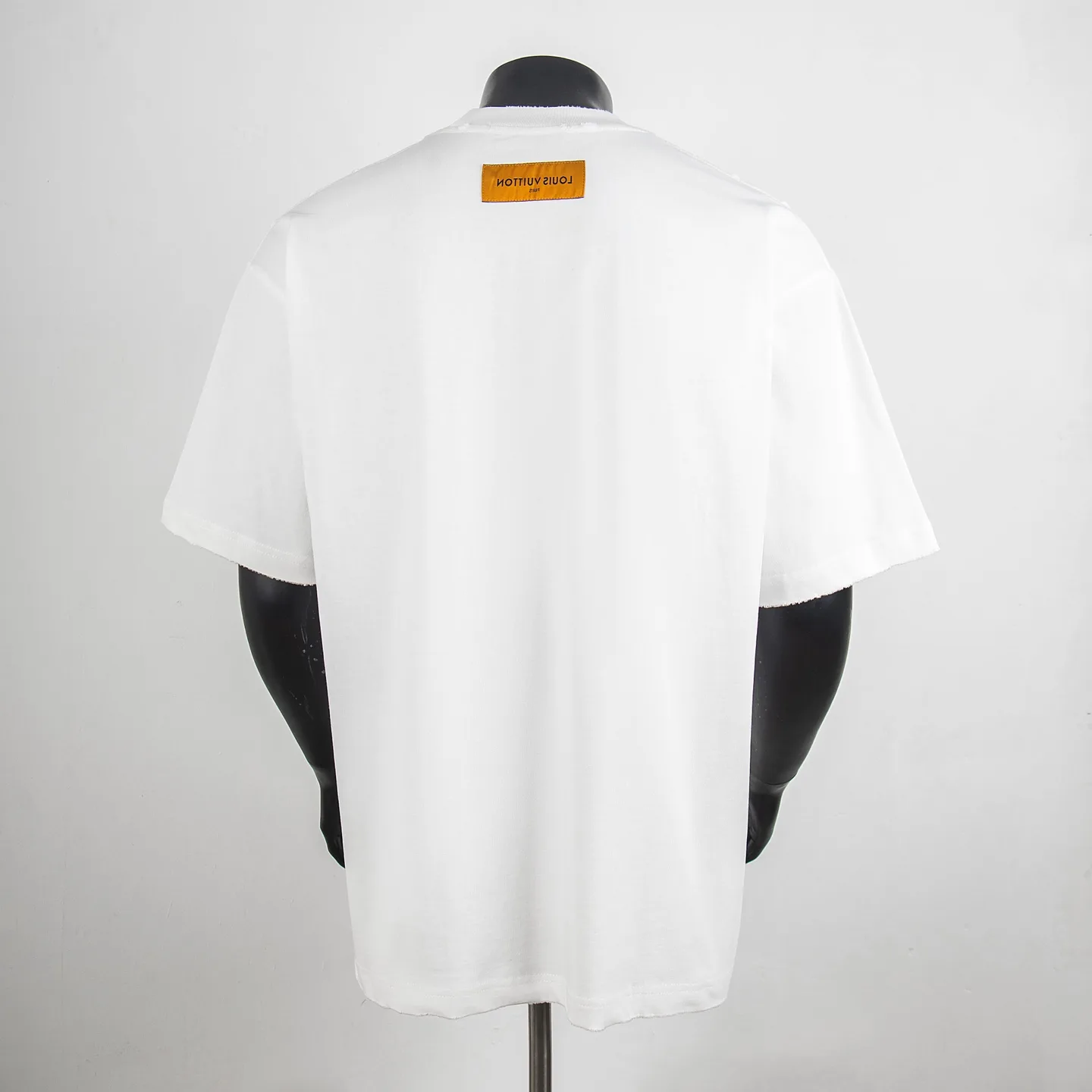 Embroidered Patch Distressed Cotton T-Shirt D12515042 — view 2