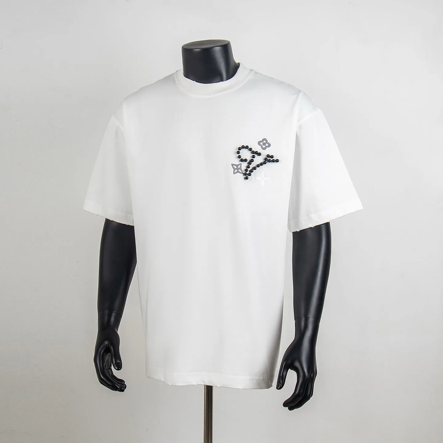 Embellished Logo Cotton T-Shirt D12515038