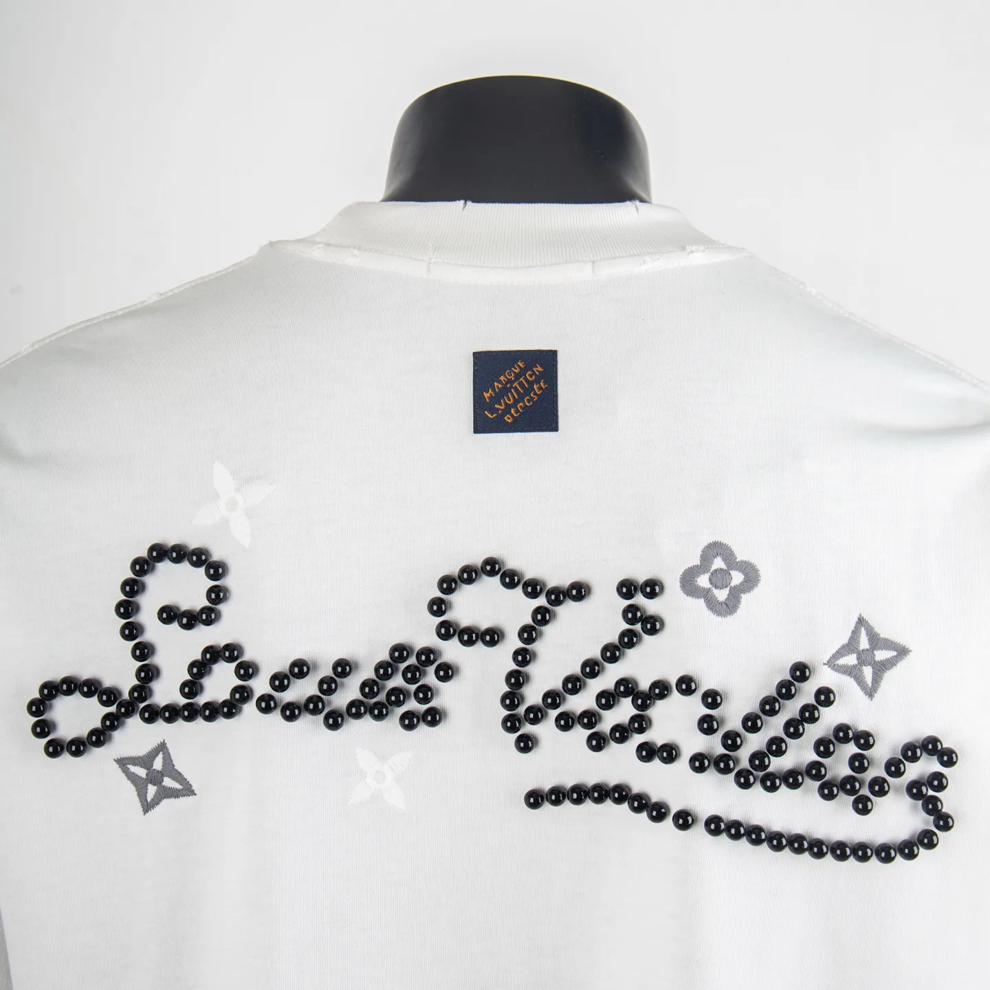 Embellished Logo Cotton T-Shirt D12515038 — view 4