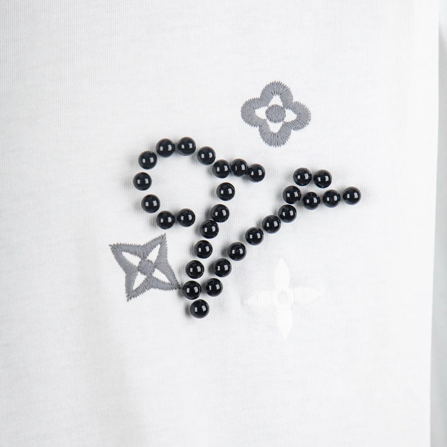Embellished Logo Cotton T-Shirt D12515038 — view 5
