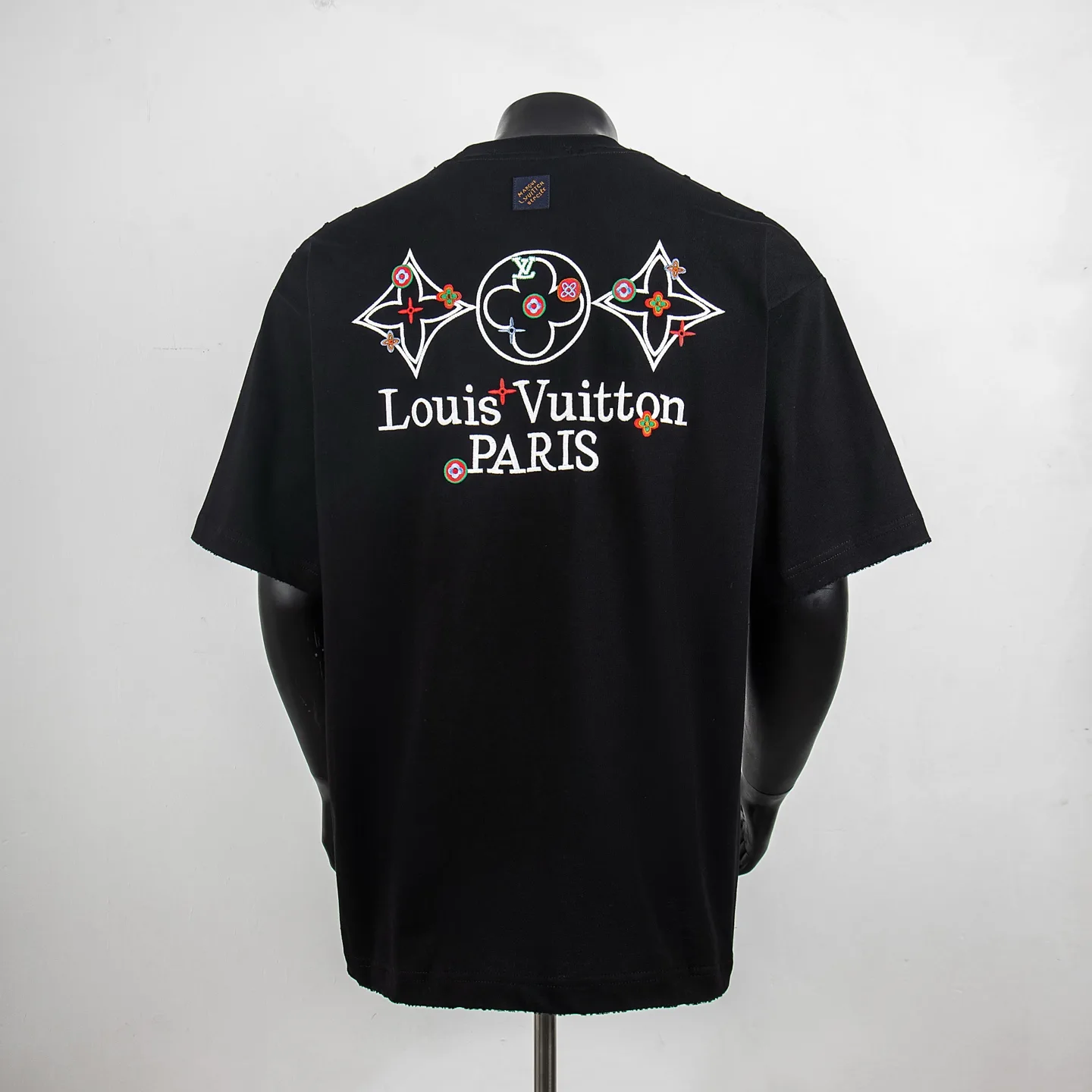Embroidered Monogram Badge Cotton T-Shirt D12515033 — view 2