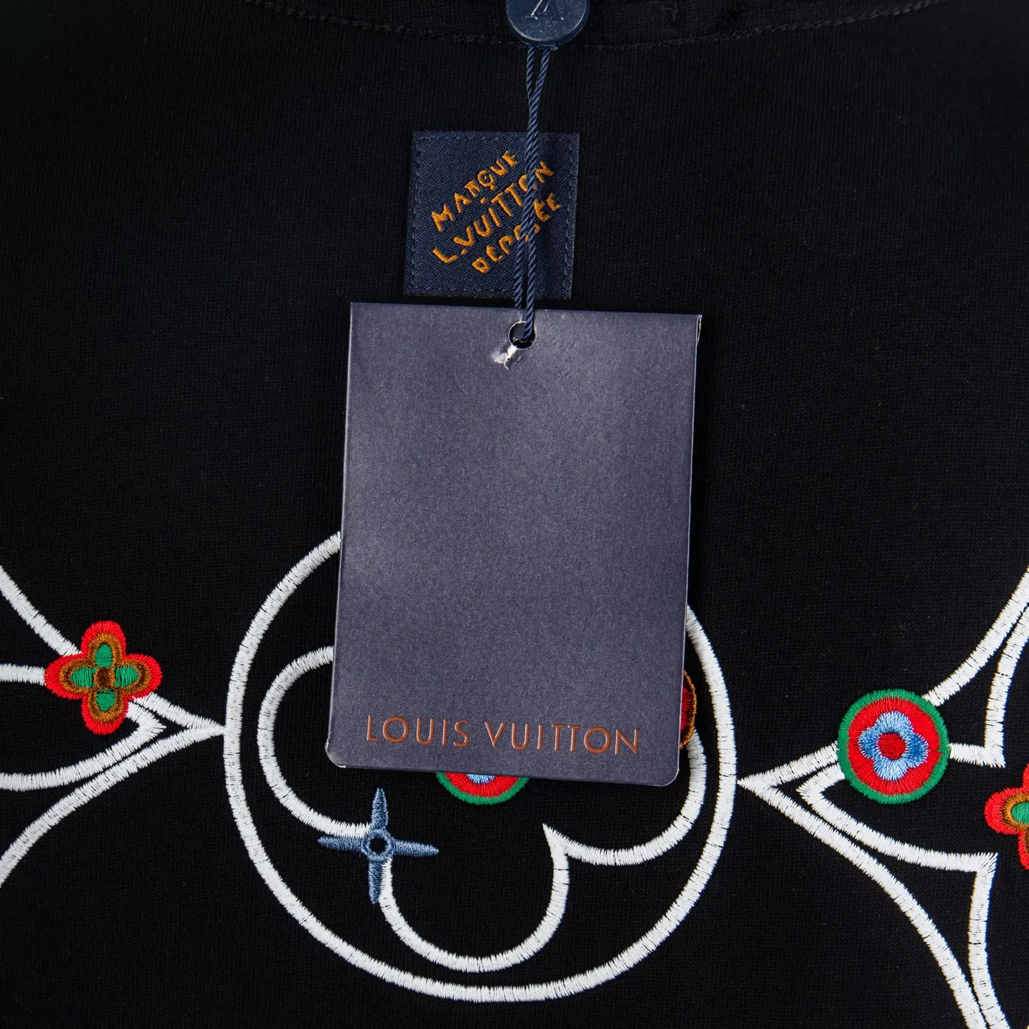Embroidered Monogram Badge Cotton T-Shirt D12515033 — view 8