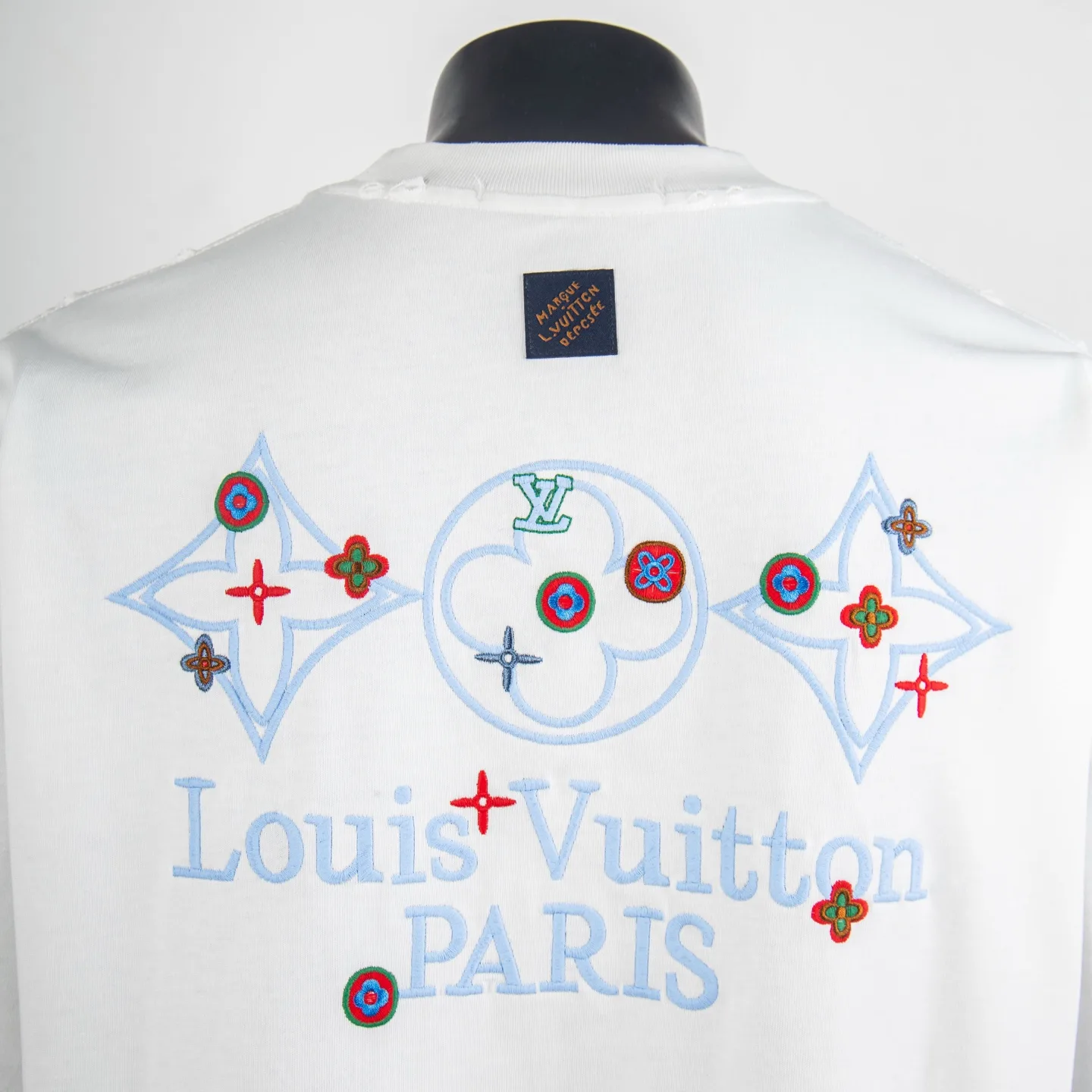 Embroidered Monogram Badge Cotton T-Shirt D12515034 — view 4