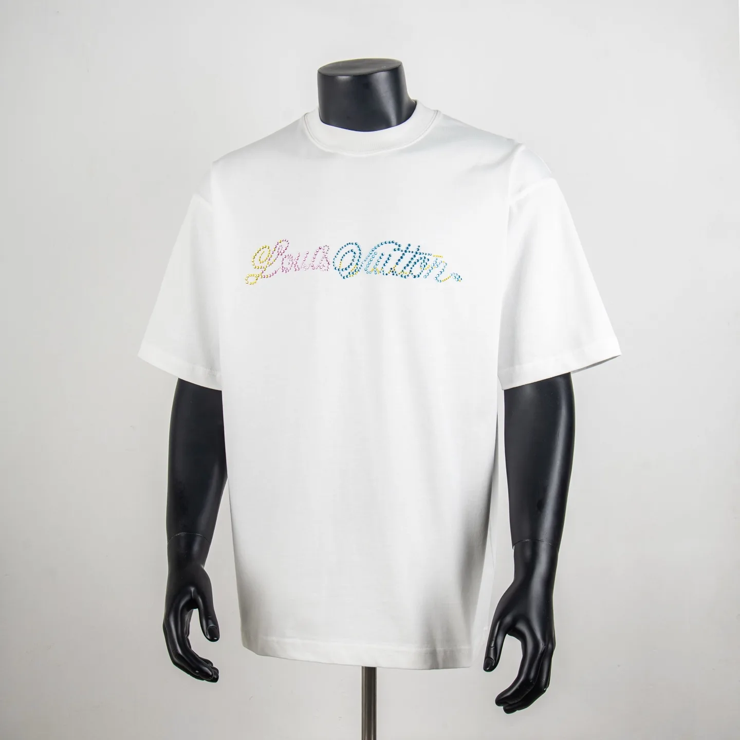 Embellished Logo Cotton T-Shirt D12515027