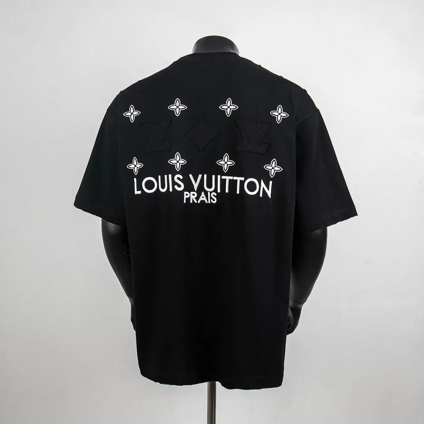Logo Appliqué Distressed Cotton T-Shirt D12515024 — view 2